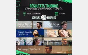 Résultats - Championnat Départemental (simples)