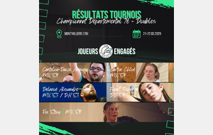 Résultats - Départementaux 76 - Doubles
