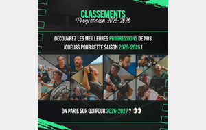 Classements - Progression 2025/2026