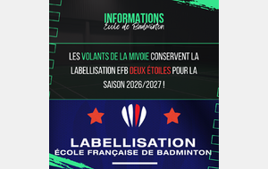 Labellisation EFB 2026/2027
