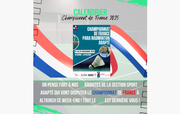 Calendrier - Championnat de France Sport Adapté 2025
