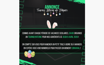 Annonce - Tournoi interne 09/04/2026