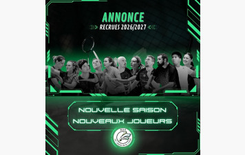 Recrues - Saison 2026/2027