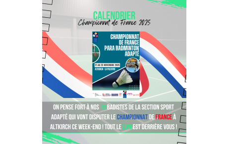 Calendrier - Championnat de France Sport Adapté 2025