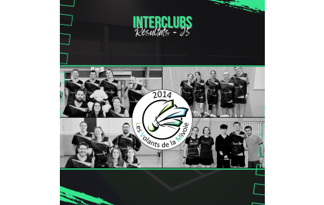 Résultats Interclubs - J5 - 18/01/2026